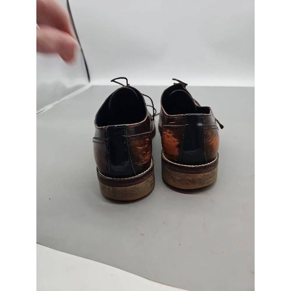 Johnston & Murphy Vintage Cap Toe Derby Handmade Italian Calf Skin‎ Leather 10M
